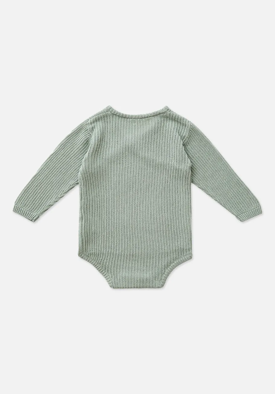 Miann & Co Baby - Knit Wrap Bodysuit - Whisper Green