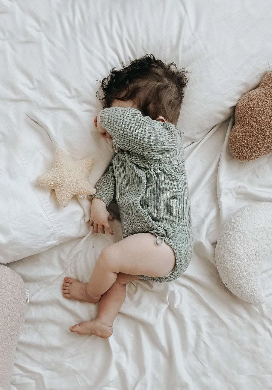 Miann & Co Baby - Knit Wrap Bodysuit - Whisper Green