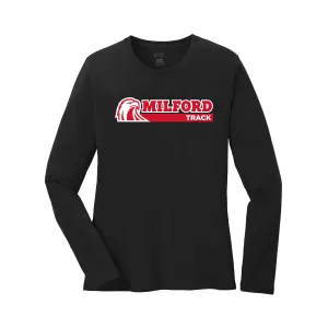 Milford Track 2022 - Ladies Core Cotton LS Tee (Black)