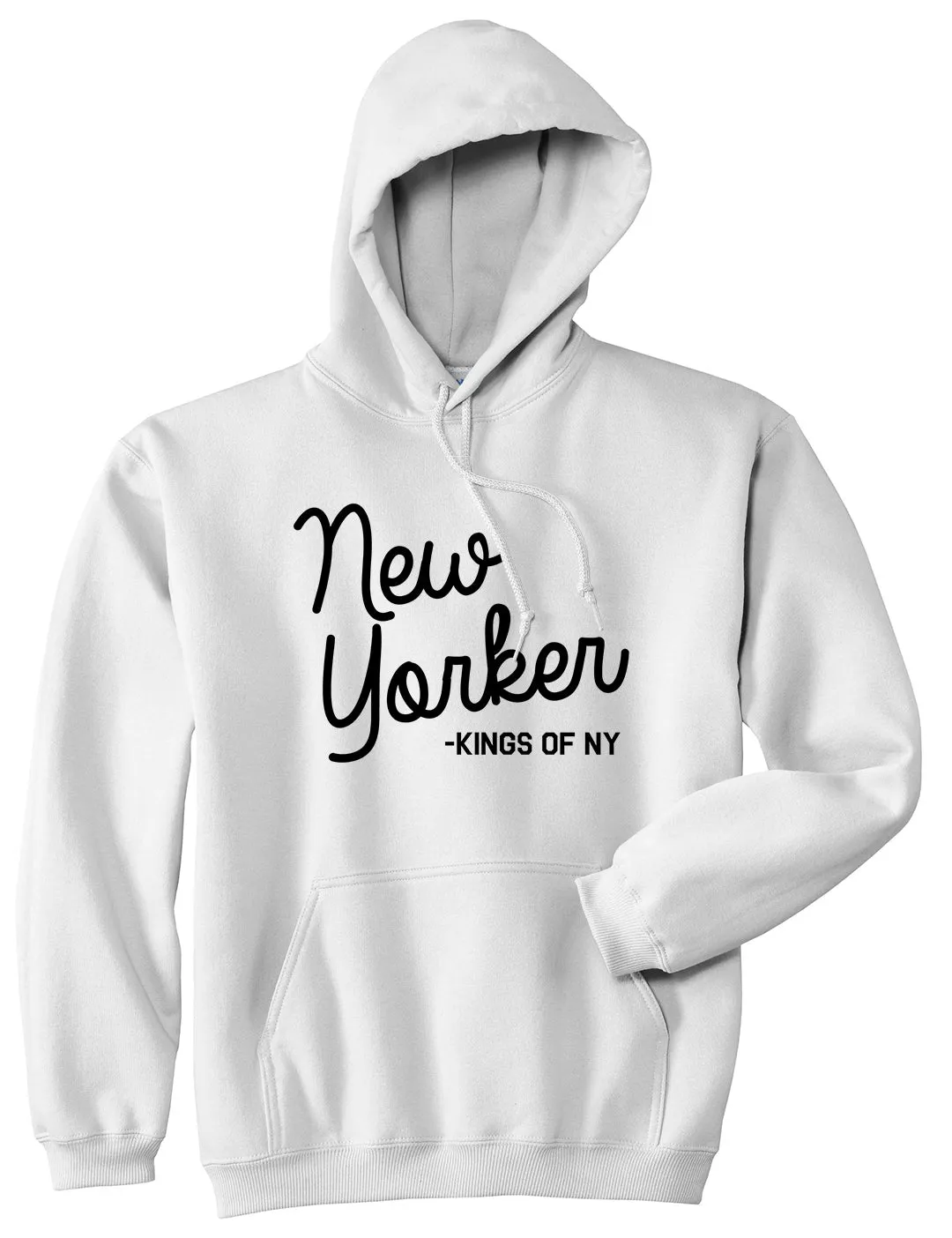 New Yorker Script Mens Pullover Hoodie