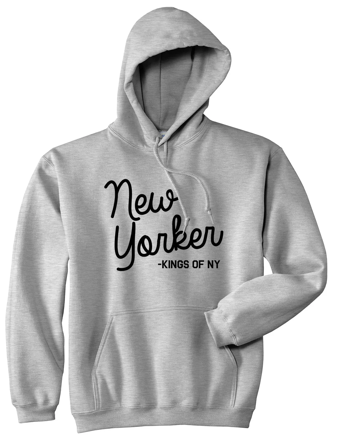 New Yorker Script Mens Pullover Hoodie