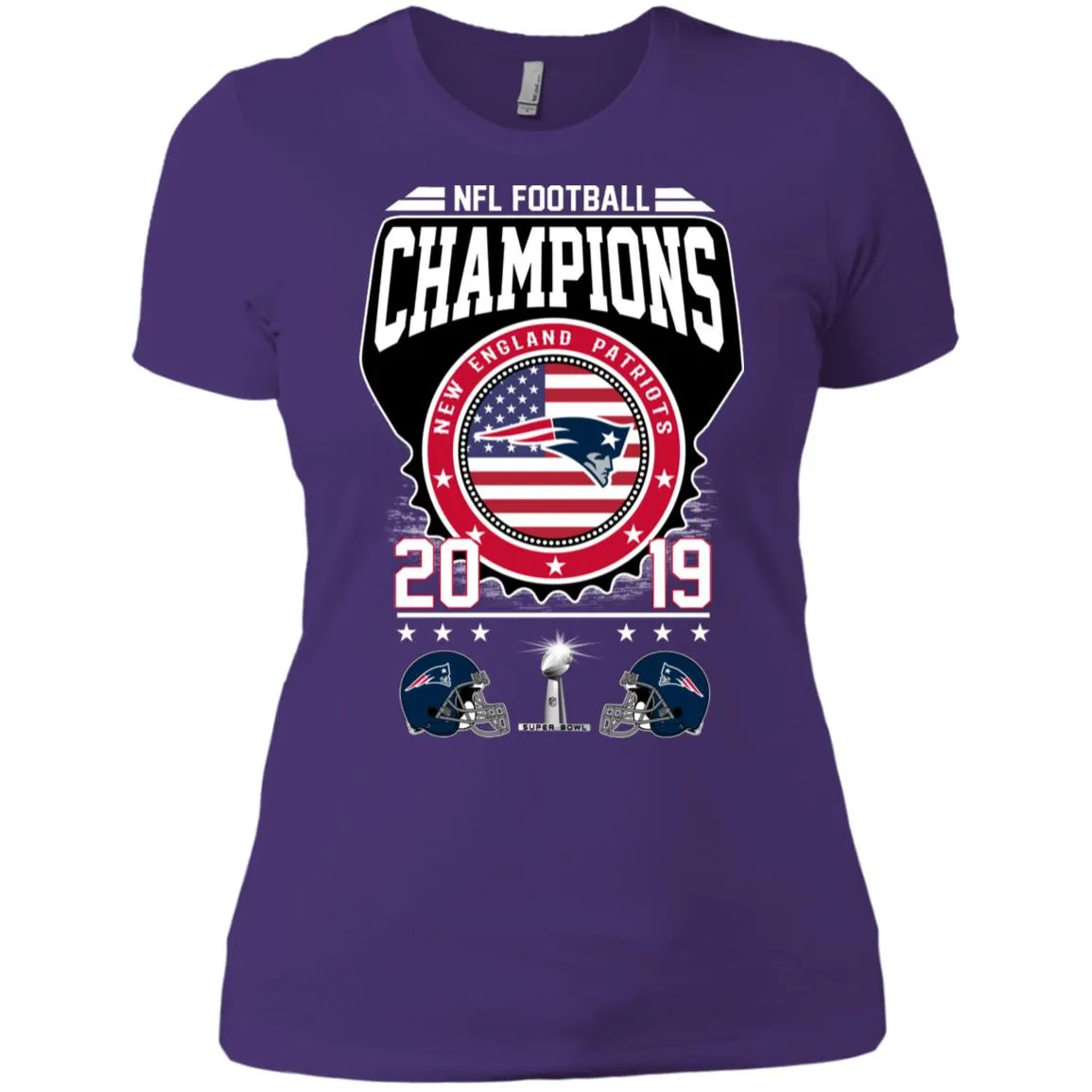 Nfl – Football Champions New England Patriots Super Bowl 2019 Women Cotton T-Shirt
