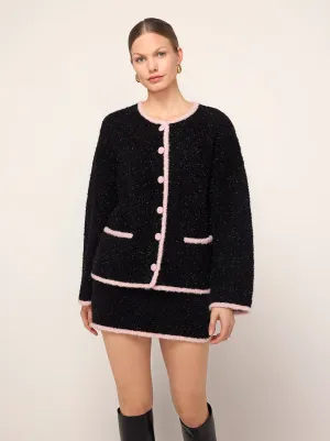 Pandora Black Lurex Knit Cardigan
