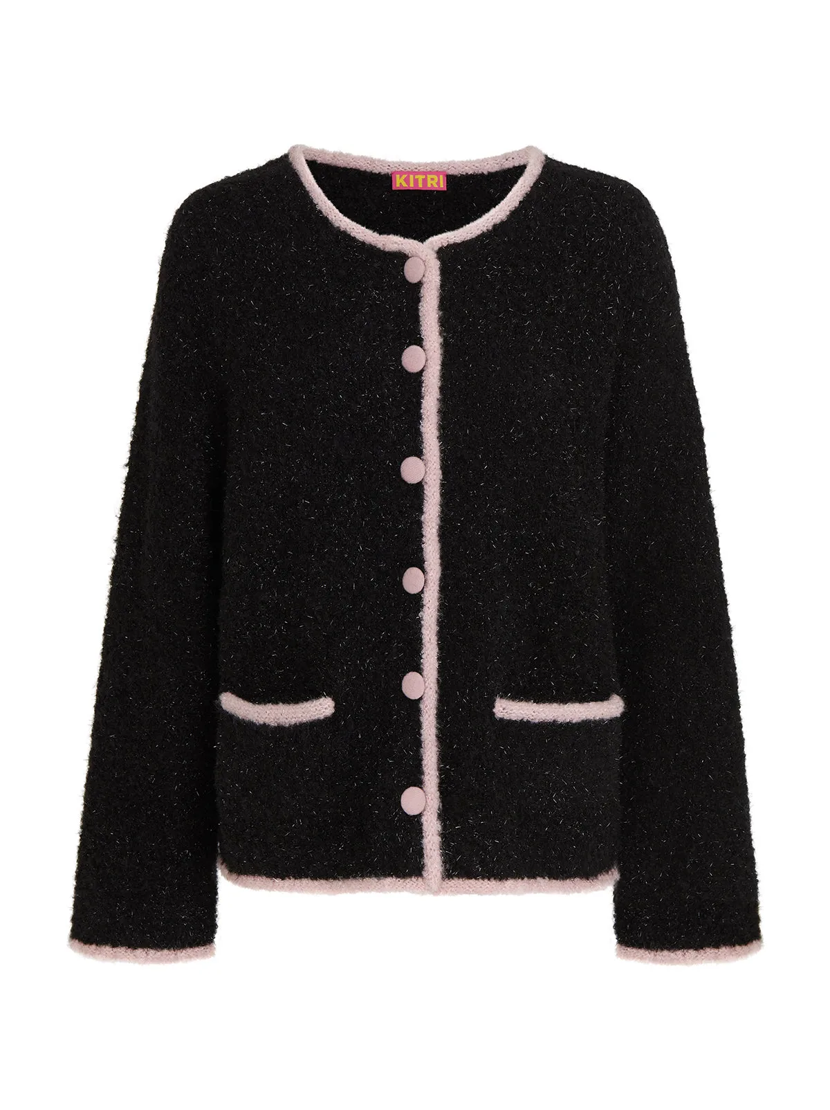Pandora Black Lurex Knit Cardigan
