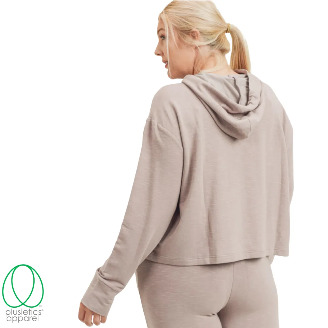 Performance Cropped Hoodie Sweatshirt
