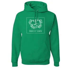 Philly Jawn Pullover Hoodie | Philly Jawn Pretzel Kelly Green Pullover Hoodie
