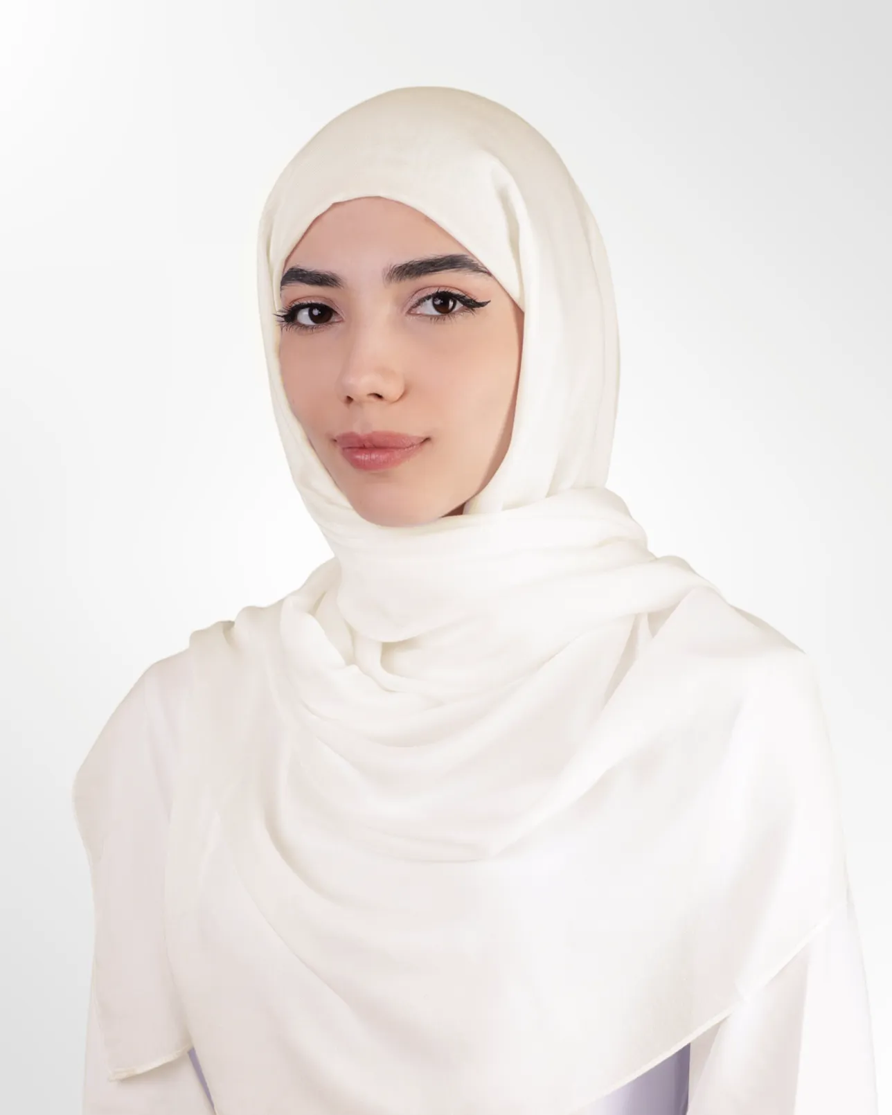 Premium Modal Hijab – Ivory