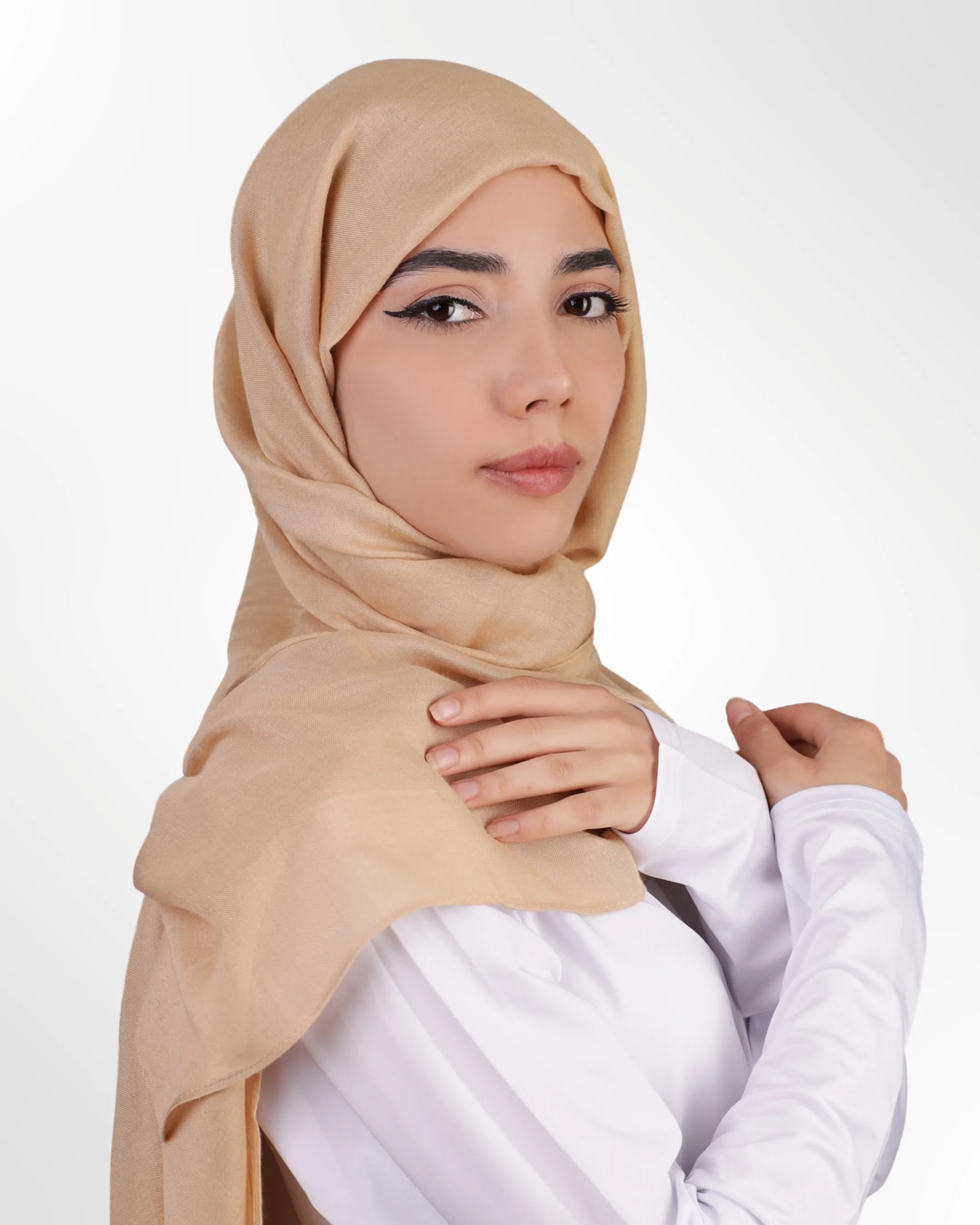 Premium Modal Hijab – Khaki
