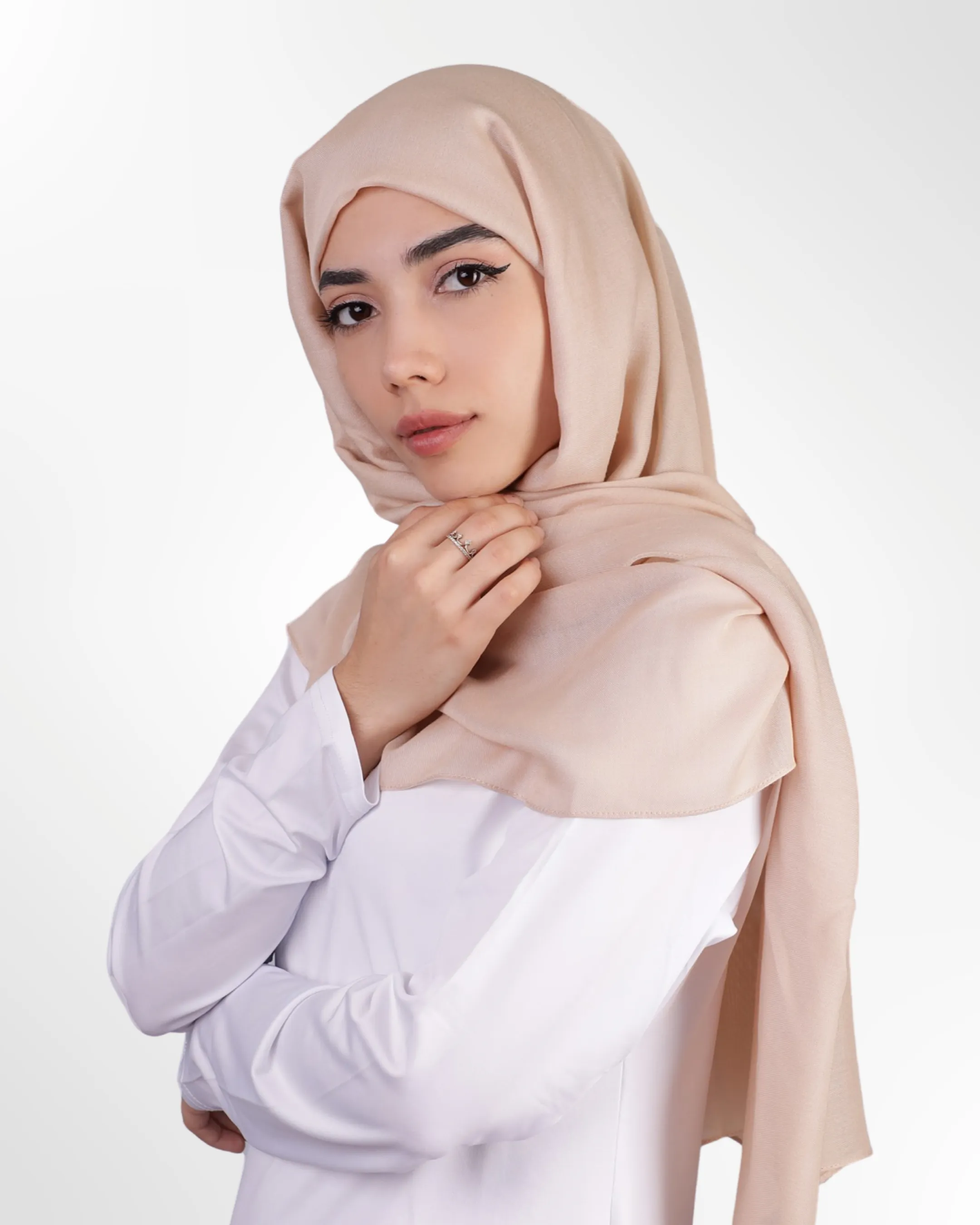 Premium Modal Hijab – Soft Amber