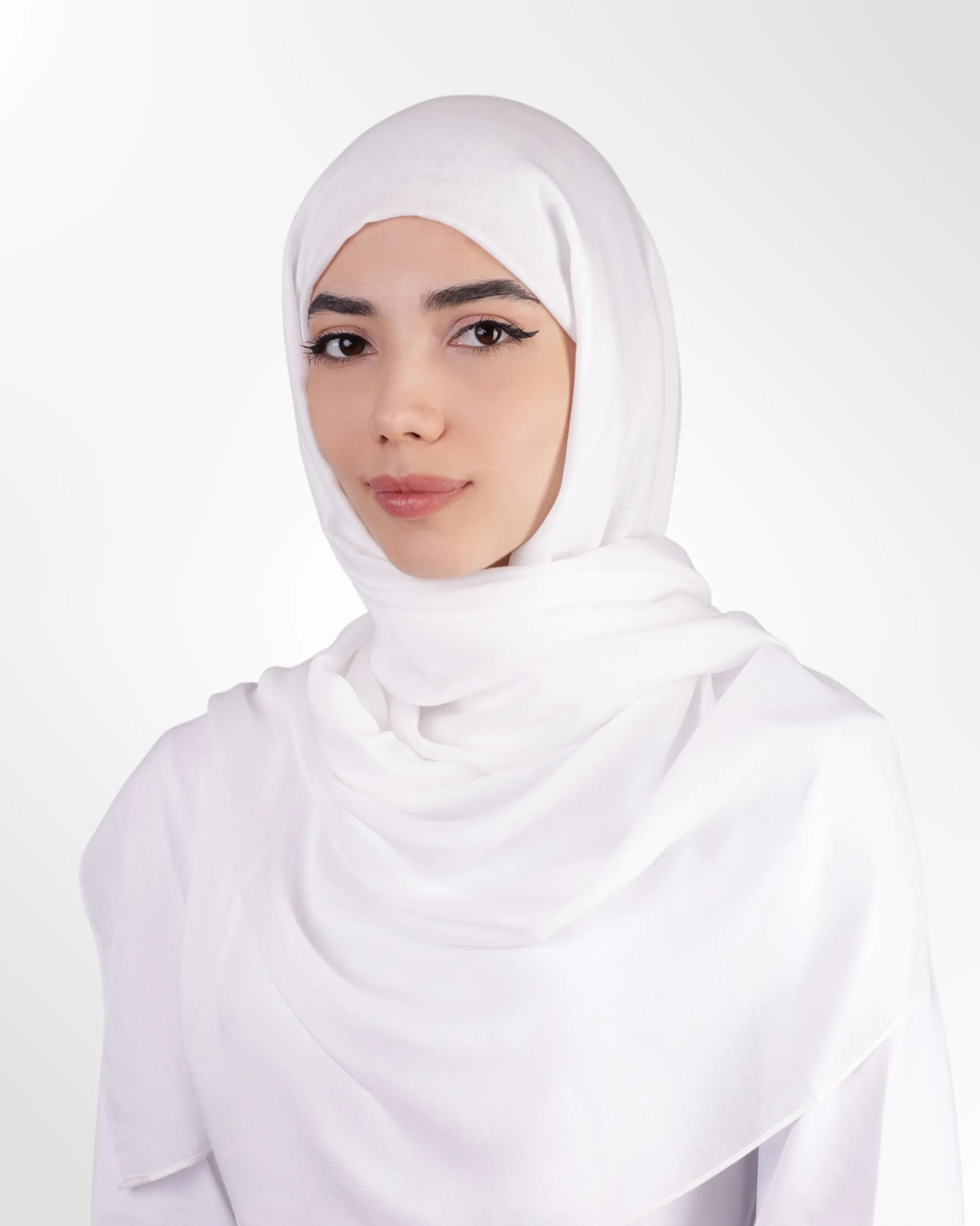 Premium Modal Hijab – White