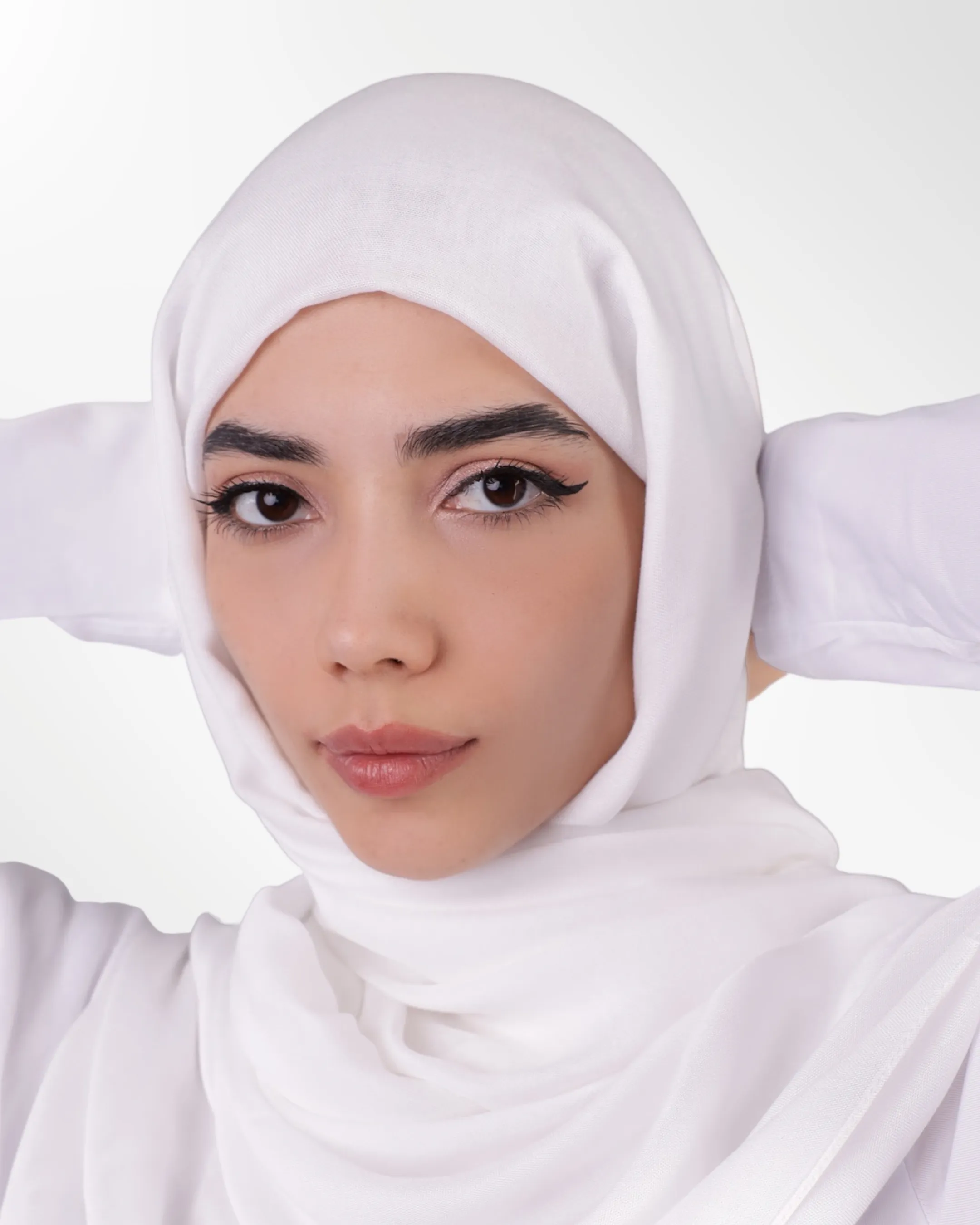 Premium Modal Hijab – White