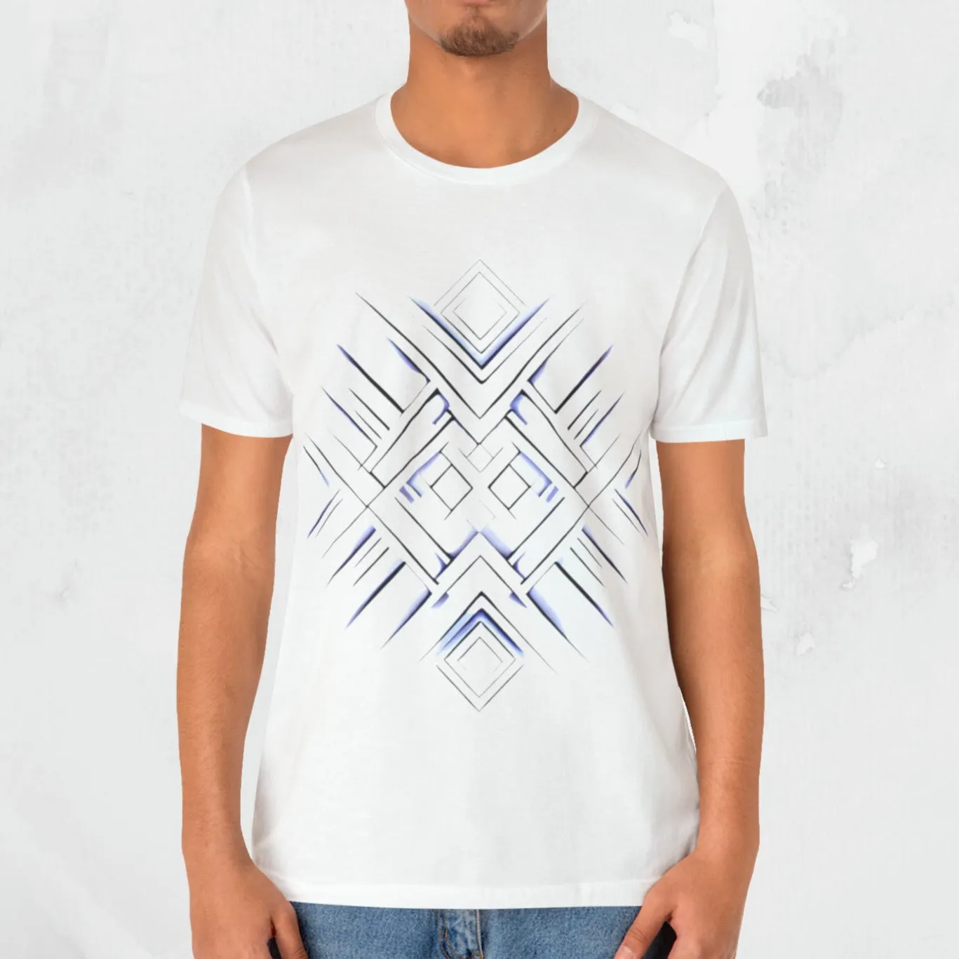"CyberCore" Geometric Design T-Shirt Abstract Design