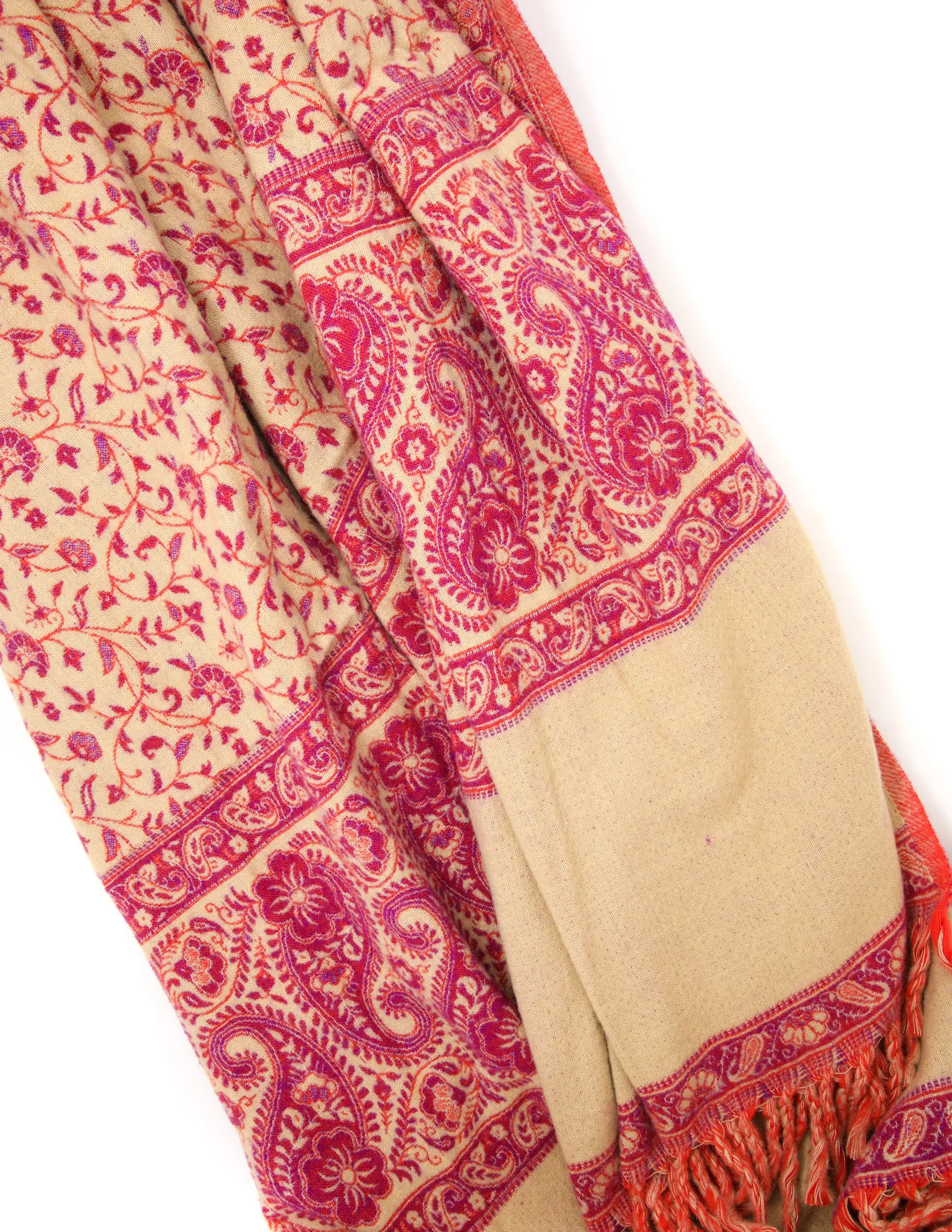 Rachel Dark Pink Tibet Shawl