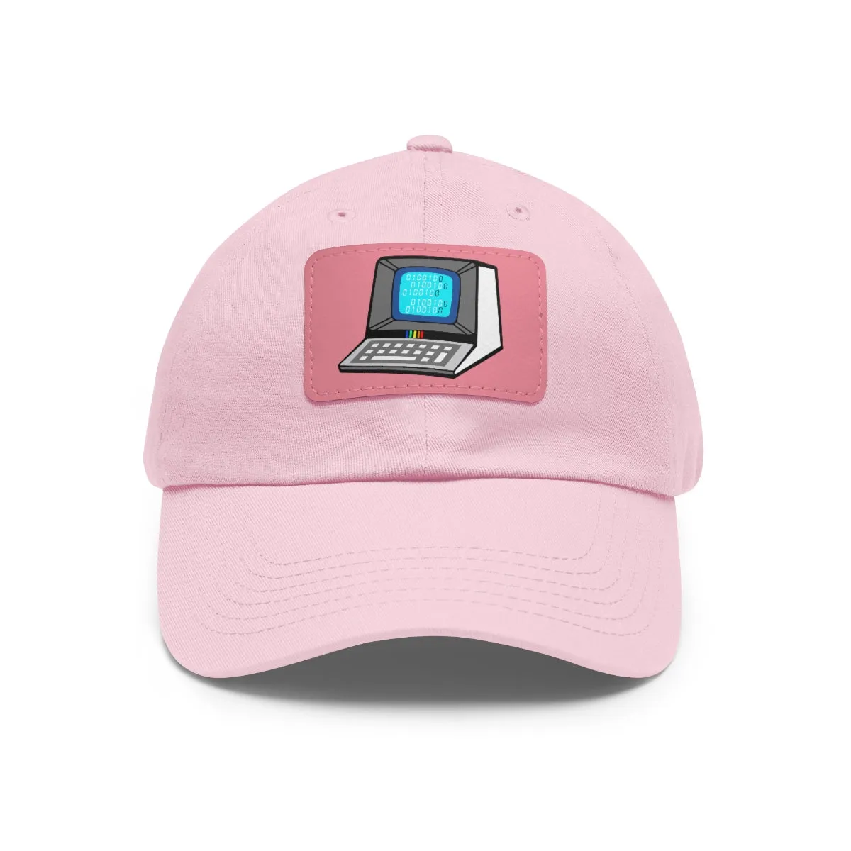 Retro Terminal Computer | Super Nerd Dad Hat with Leather Patch