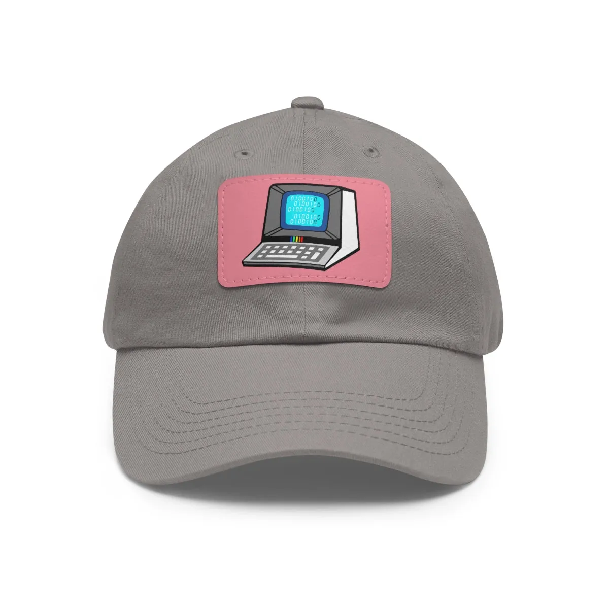 Retro Terminal Computer | Super Nerd Dad Hat with Leather Patch