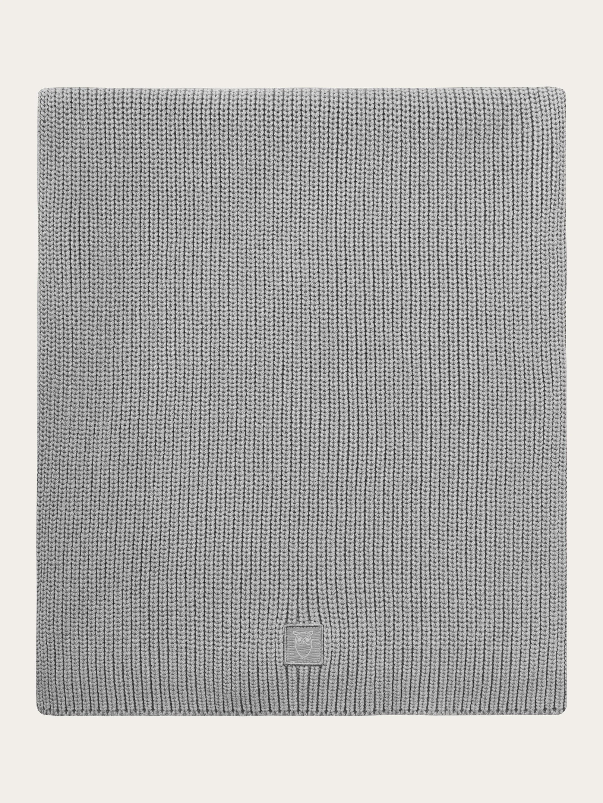Rib knit scarf - Grey Melange