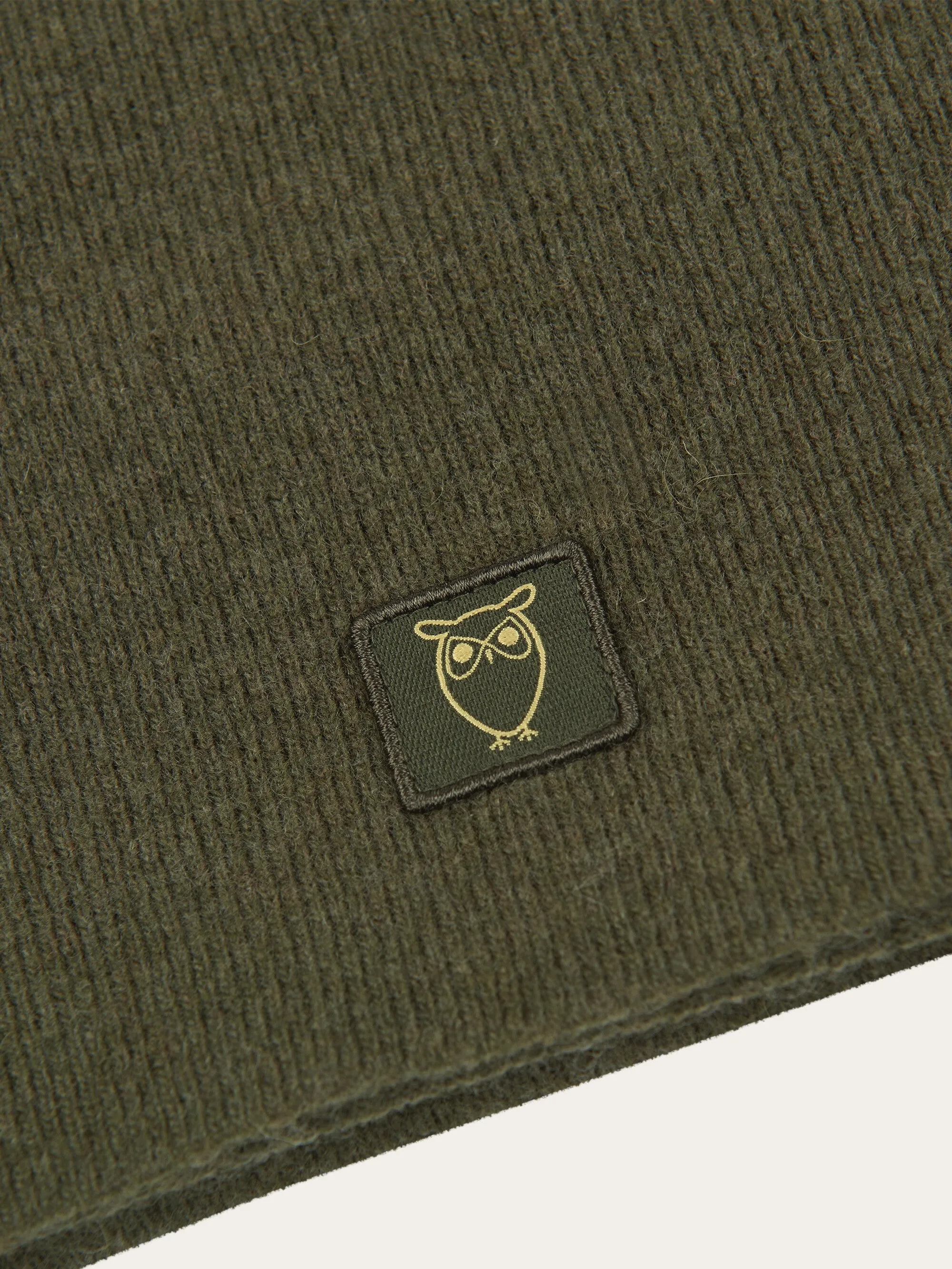 Rib knit wool scarf - Forrest Night