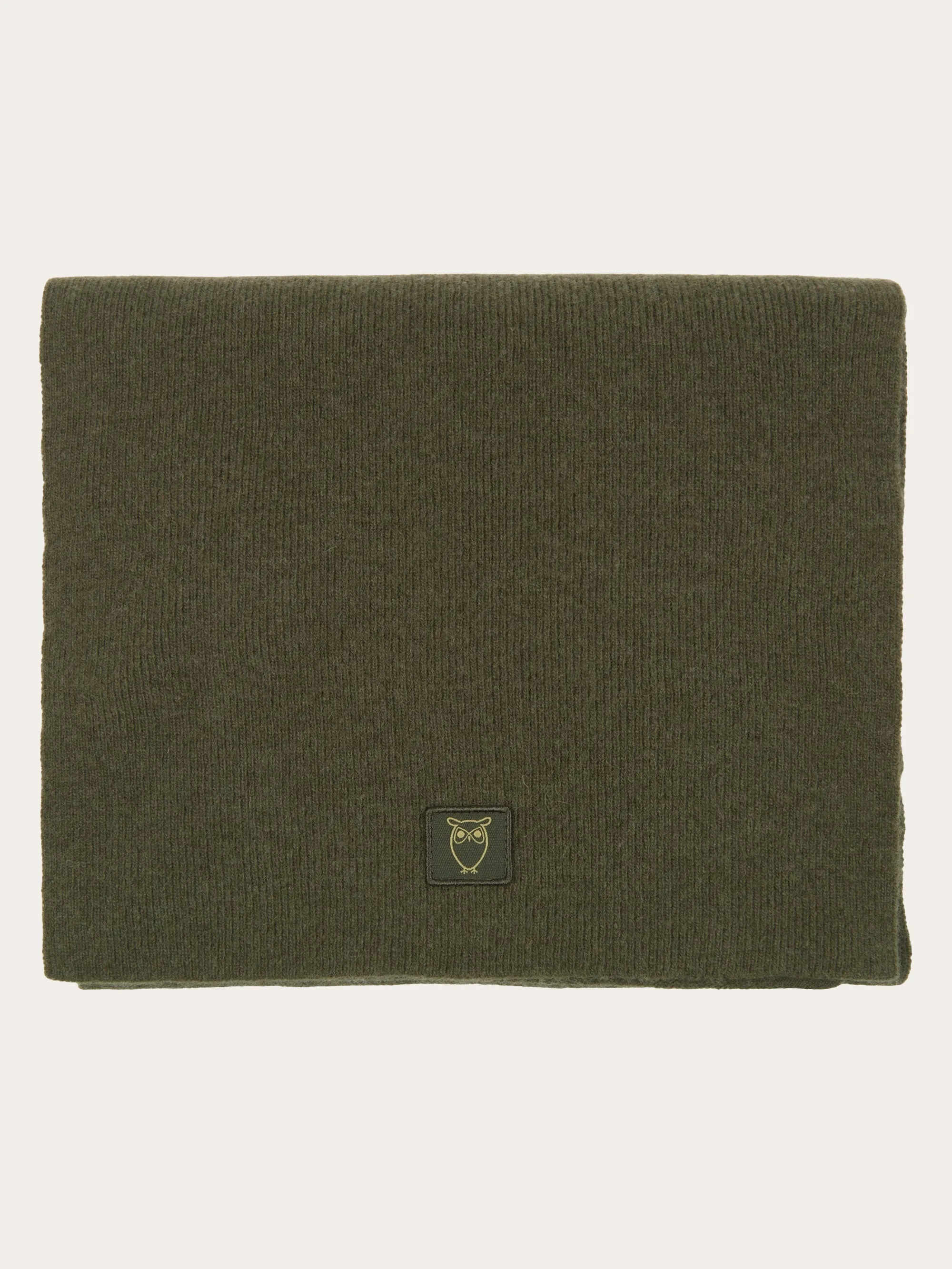 Rib knit wool scarf - Forrest Night