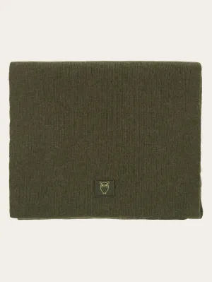 Rib knit wool scarf - Forrest Night