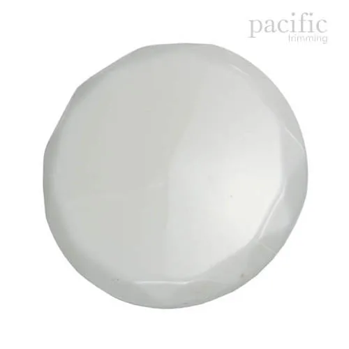 Round Flat Shape Black Polyester Tunnel Shank Jacket Coat Button