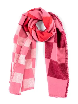 Shiraleah Yule Check Winter Scarf, Pink and Red - Brands We Love