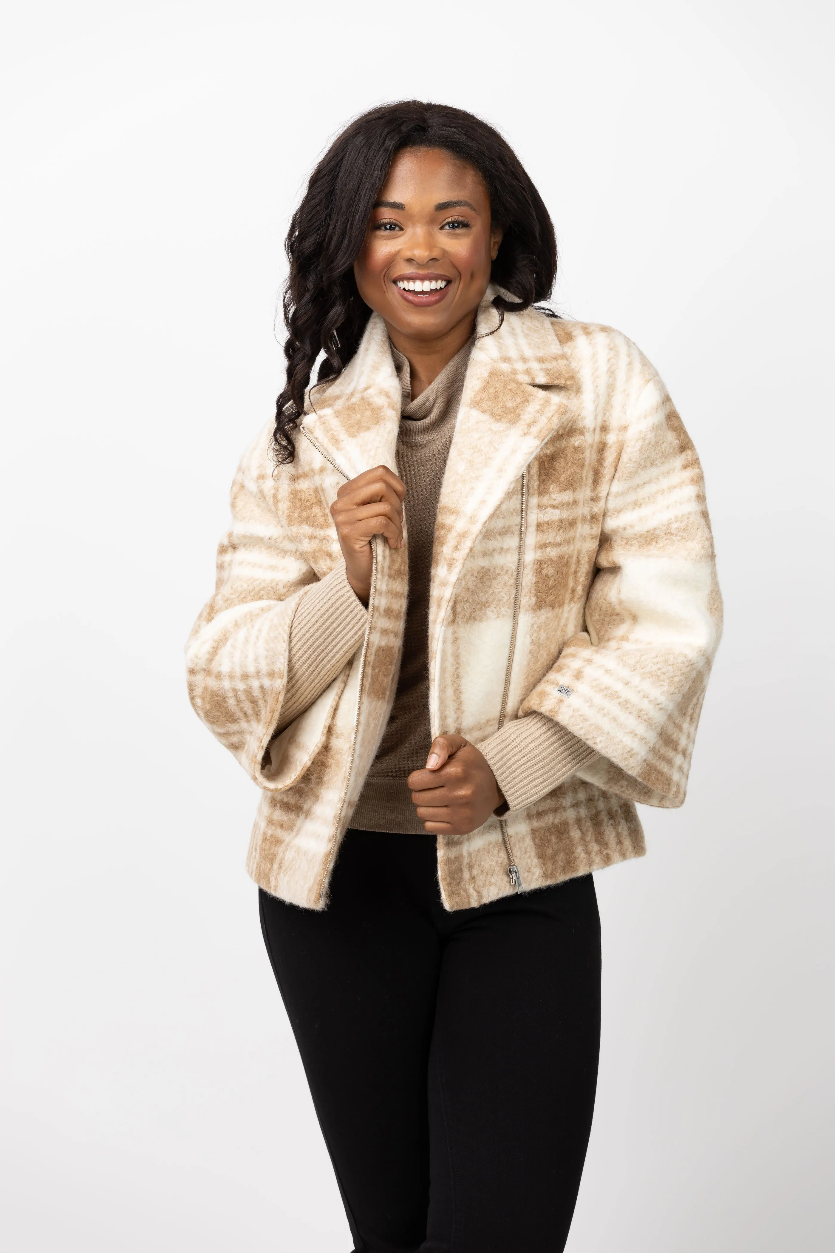 Soia & Kyo Pauline Plaid Jacket in Hush