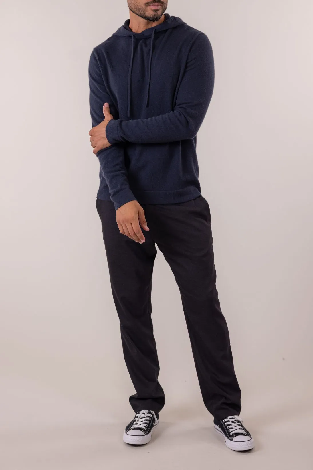SUSTAINABLE CASHMERE HOODIE PULLOVER
