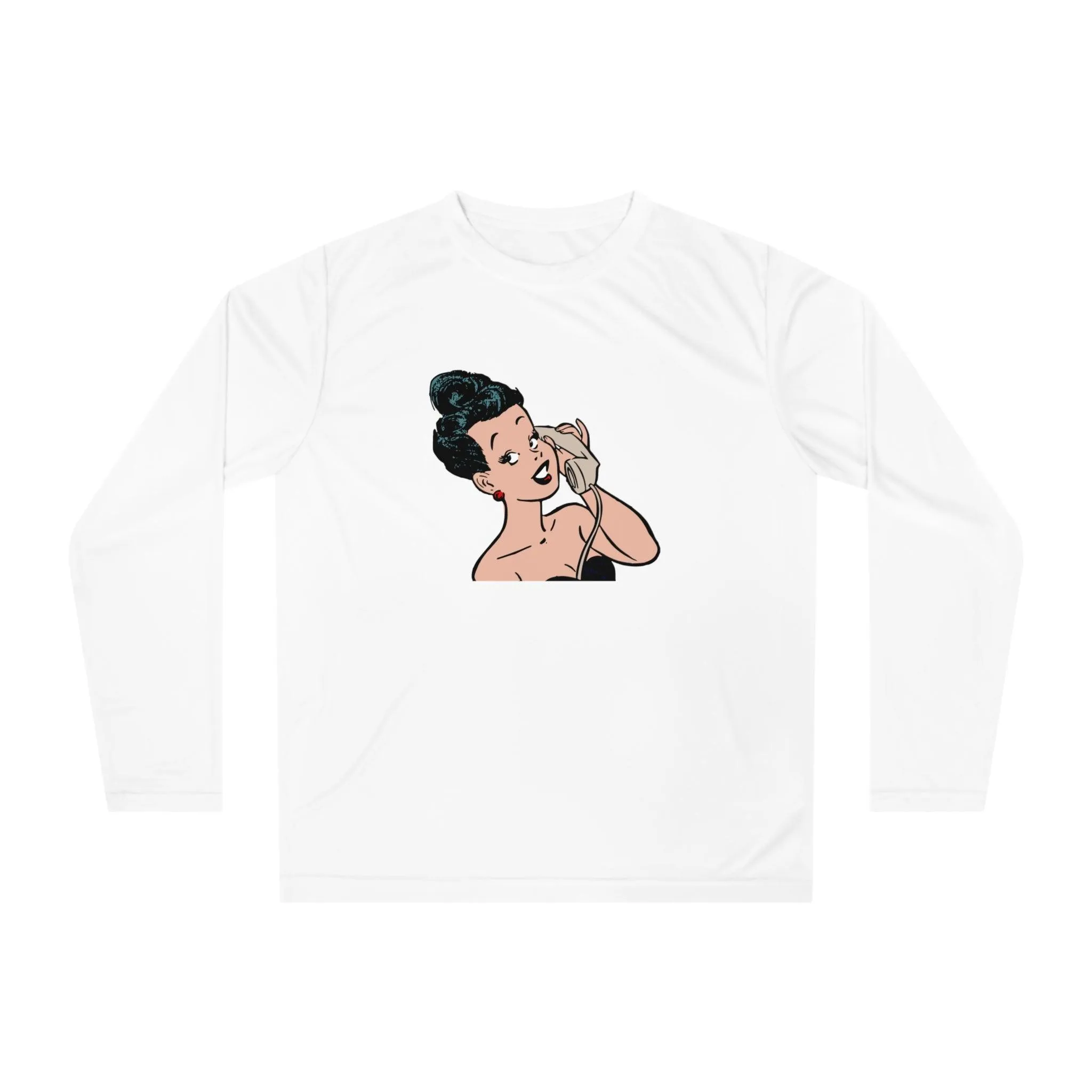 T-Shirt Manga Larga 40 UV Llamada Telefónica Retro/T-Shirt Retro/T-Shirt Vintage