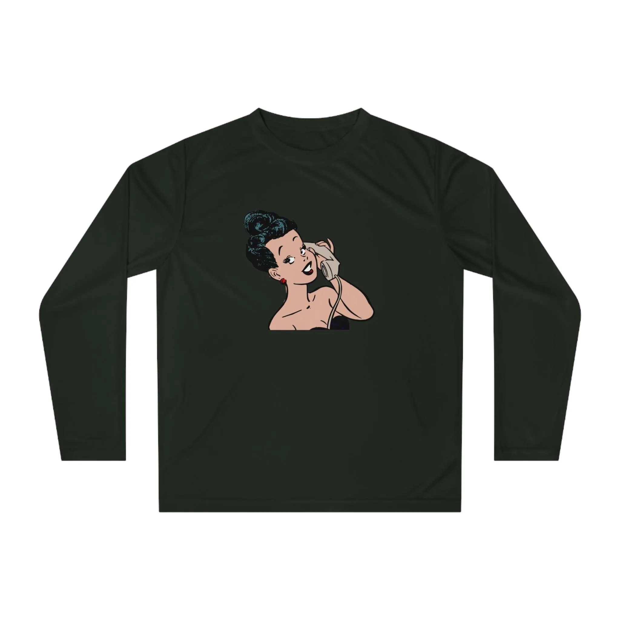 T-Shirt Manga Larga 40 UV Llamada Telefónica Retro/T-Shirt Retro/T-Shirt Vintage