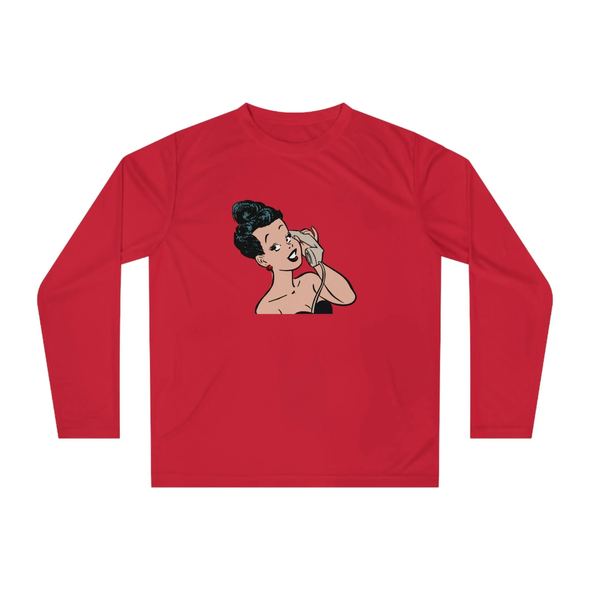T-Shirt Manga Larga 40 UV Llamada Telefónica Retro/T-Shirt Retro/T-Shirt Vintage
