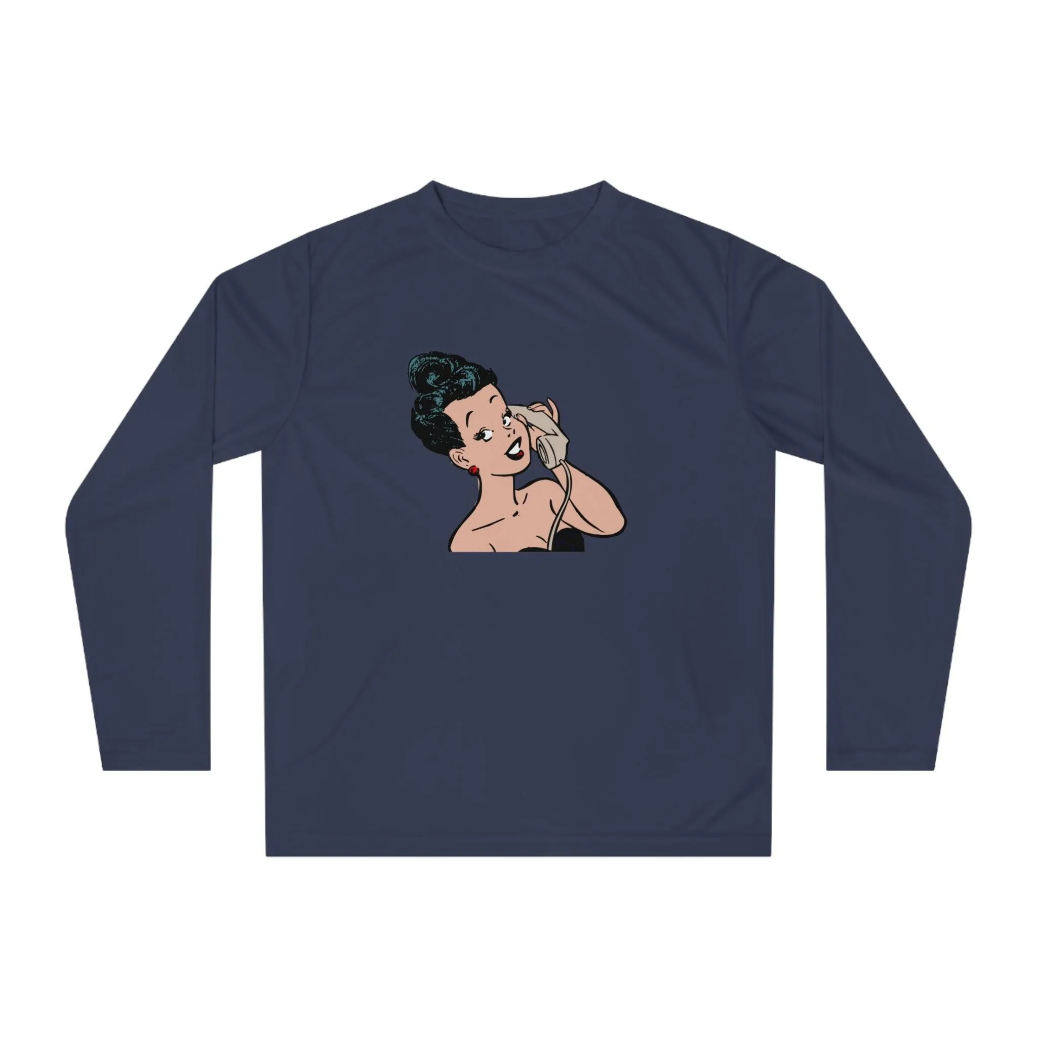 T-Shirt Manga Larga 40 UV Llamada Telefónica Retro/T-Shirt Retro/T-Shirt Vintage