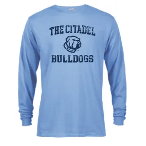The Citadel Bulldogs Retro Distressed Logo Long Sleeve T-Shirt