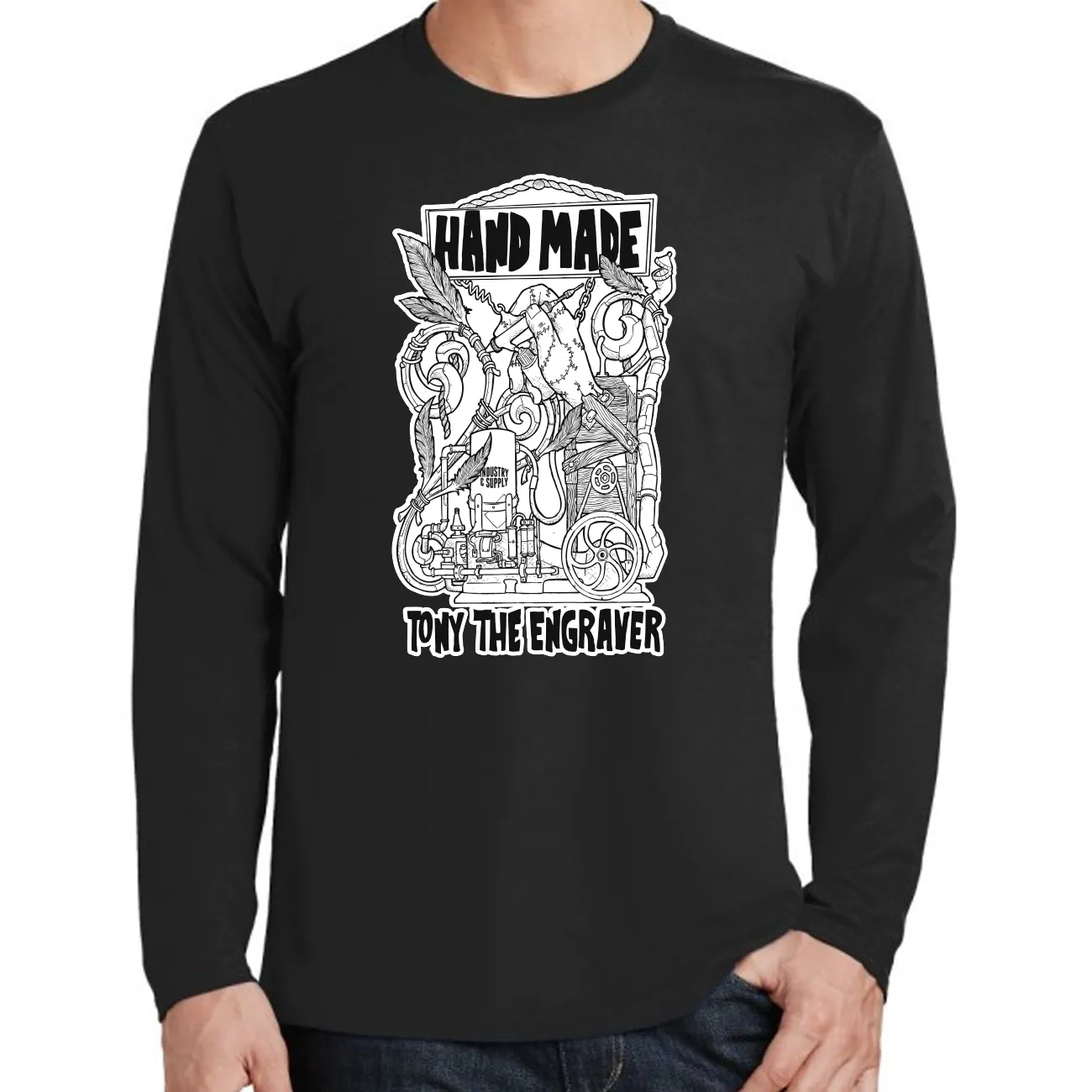 TONY THE ENGRAVER HAND MADE LONG SLEEVE T-SHIRT