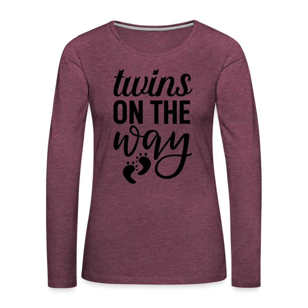 Twins On The Way Women's Premium Long Sleeve T-Shirt