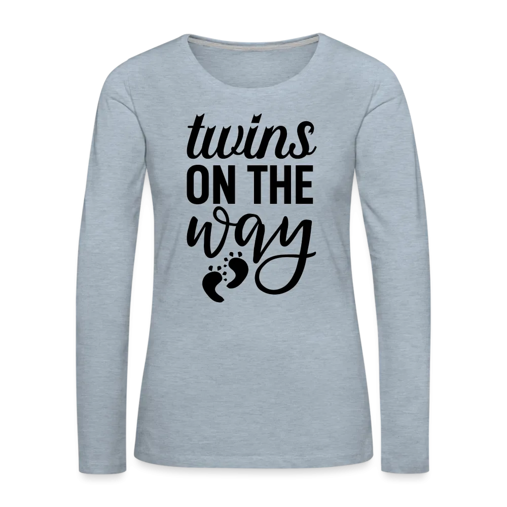Twins On The Way Women's Premium Long Sleeve T-Shirt