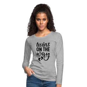 Twins On The Way Women's Premium Long Sleeve T-Shirt