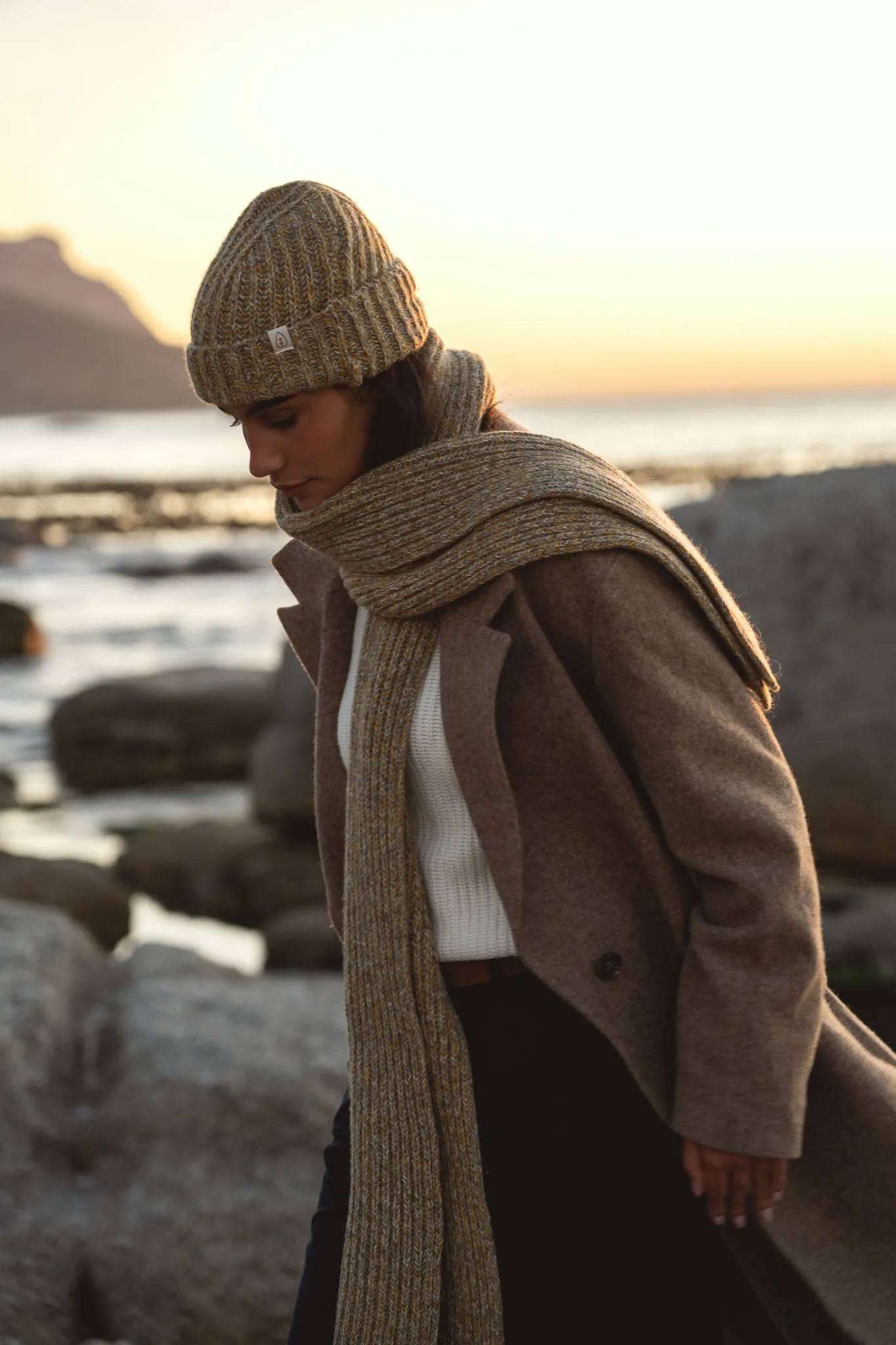 Vouga Yellow Recycled Wool Scarf